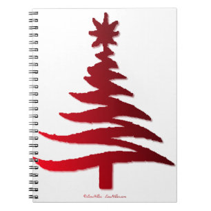 Caderno Espiral Árvore Natal Vermelho