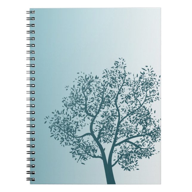 Caderno Espiral Árvore Teal (Frente)