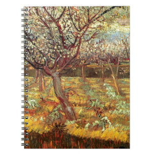 Caderno Espiral Árvores Apricot em Blossom por Van Gogh