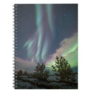 Caderno Espiral Árvores das luzes do norte