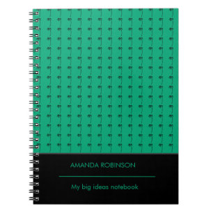 Caderno Espiral Árvores de coco de silhueta-cáustica