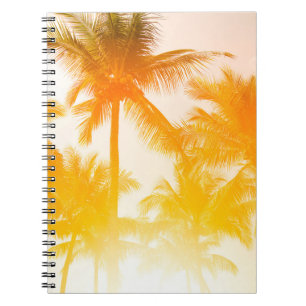 Caderno Espiral Árvores de coco verdes