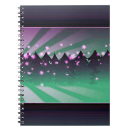 Caderno Espiral Árvores de Natal Matizes de Verde
