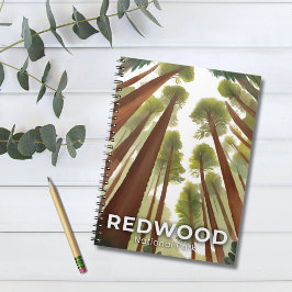 Caderno Espiral Árvores de Sequoia | Viagem de Watercolor do Parqu