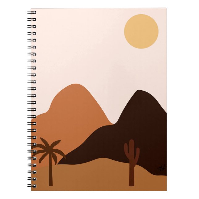 Caderno Espiral Árvores Montanhosas (Frente)