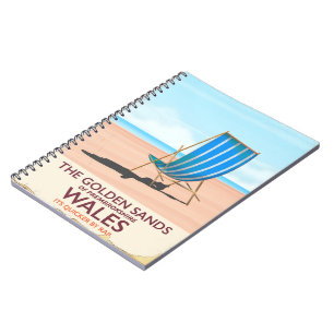 Caderno Espiral As areias douradas de Pembrokeshire, Wales