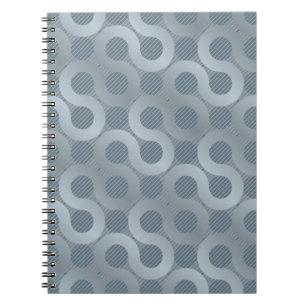 Caderno Espiral As cinzas abstratas fluem fundo