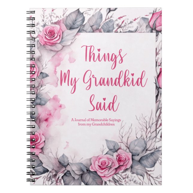 Caderno Espiral As Coisas Que Meu Filho Disse Que Era Fácil (Frente)