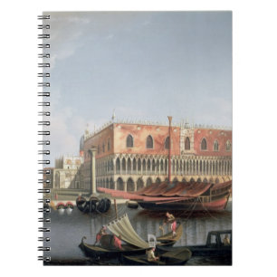 Caderno Espiral As gôndola antes do St. marcam o quadrado, Veneza