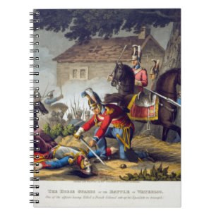 Caderno Espiral As guardas de cavalo na batalha de Waterloo,
