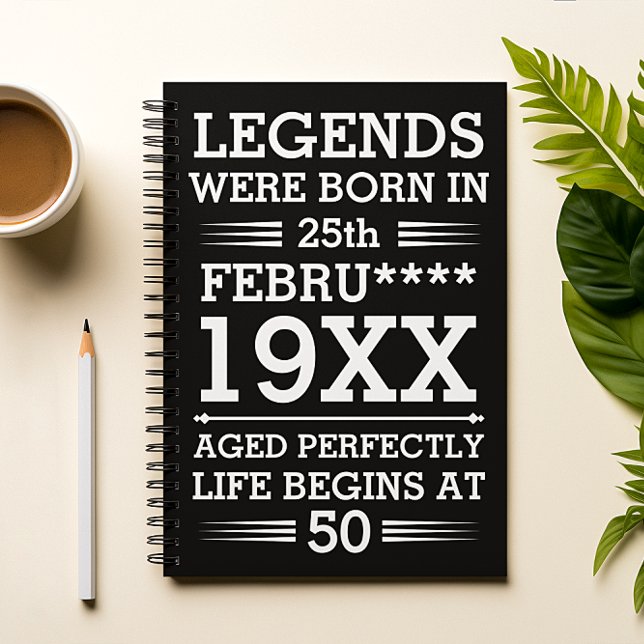 Caderno Espiral As Legendas Personalizadas Eram Nasceres no Mês do (Criador carregado)