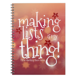 Caderno Espiral As listas de fazeres são a minha coisa, Santas mal
