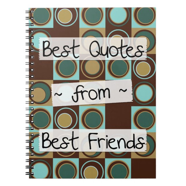 Caderno Espiral as melhores citações dos melhores amigos (Frente)
