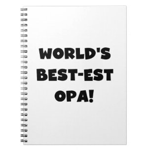Caderno Espiral As melhores t-shirts e presentes de texto preto Op