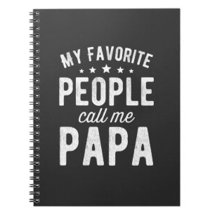 Caderno Espiral As Minhas Pessoas Favoritas Chamam-Me Papa
