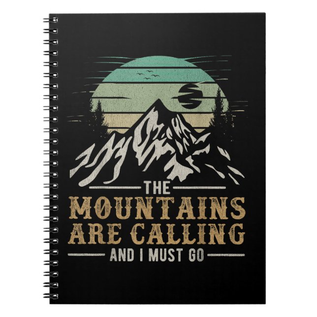 Caderno Espiral As Montanhas Estão Chamando E Eu Devo Ir (Frente)