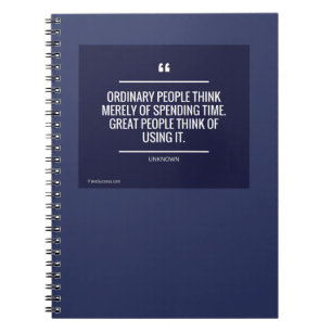 Caderno Espiral As pessoas comuns pensam meramente de passar o