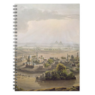 Caderno Espiral As pirâmides no Cairo, gravado por Daniel Havell