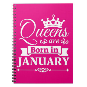Caderno Espiral "As Rainhas Estão Nasceres Em Janeiro