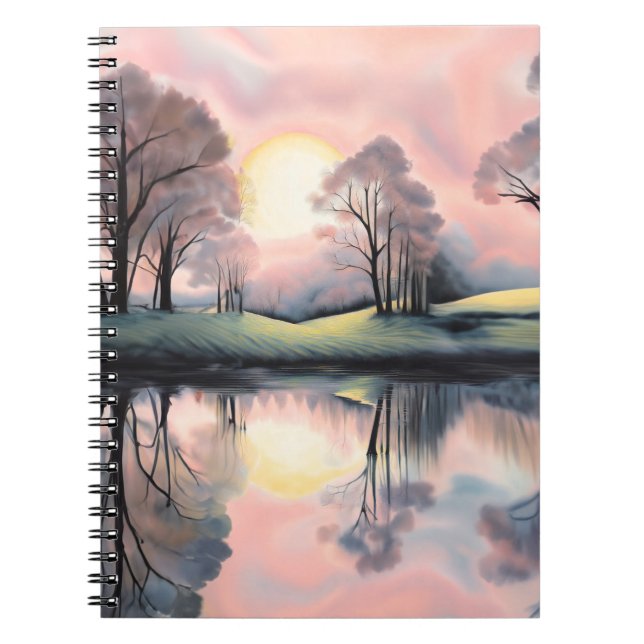 Caderno Espiral As reflexões do amanhecer (Frente)