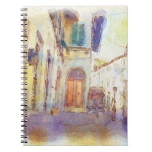 Caderno Espiral As vistas de Florença fizeram na aguarela