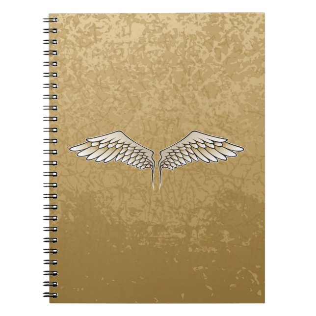 Caderno Espiral Asas bege (Frente)