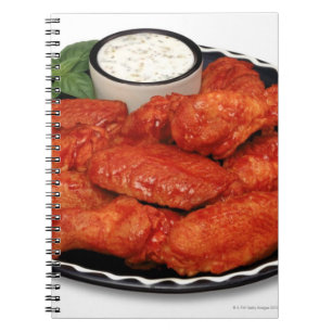 Caderno Espiral Asas de frango fritas com queijo azul