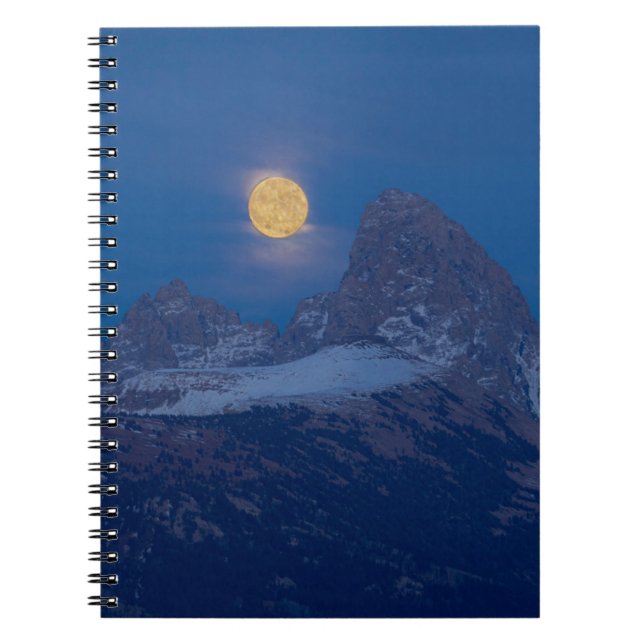 Caderno Espiral Ascensão de Lua Completa | Grand Teton Driggs, Ida (Frente)