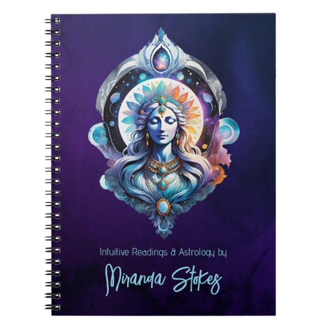 Caderno Espiral Asherah Mãe Deusa da Criação Tarot Diário (Frente)