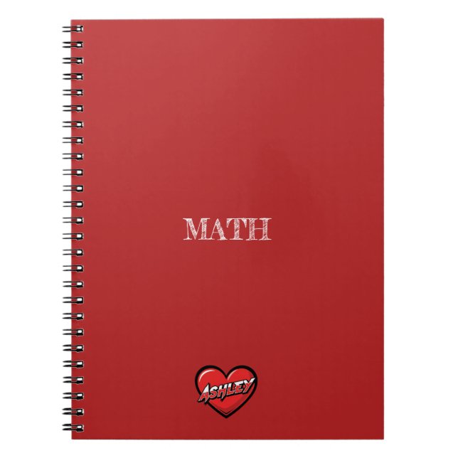 Caderno Espiral Ashley Heart Red (Frente)