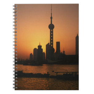 Caderno Espiral ÁSIA, China, Xangai Vista da TV Oriental Pearl