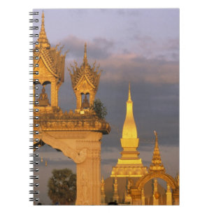 Caderno Espiral Ásia, Laos, Vienciana. Templo de That Luang.