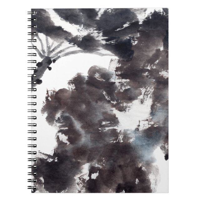 Caderno Espiral Asiatische Kunst mit Lotusblätter Motiv (Frente)