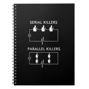 Caderno Espiral Assassinos paralelos assassinos em série Engraçado