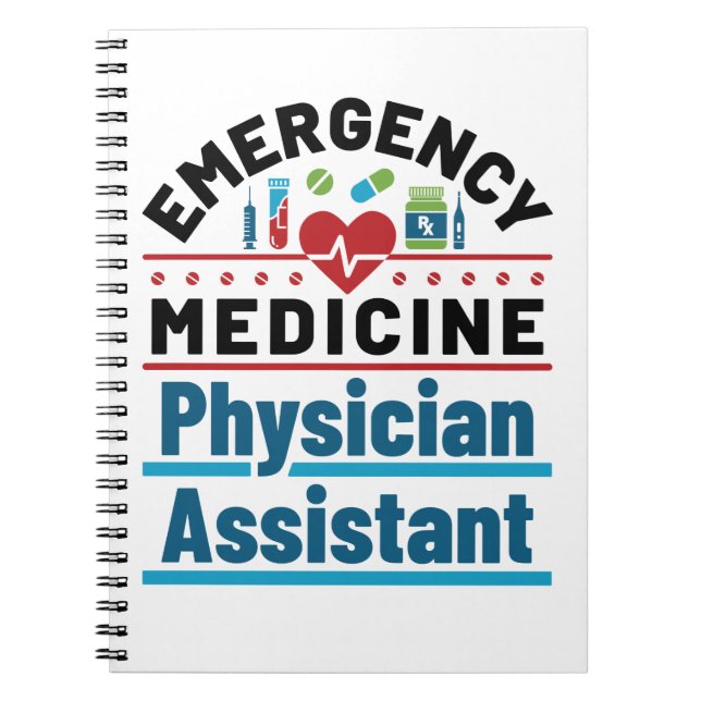 Caderno Espiral Assistente médico de emergência (Frente)