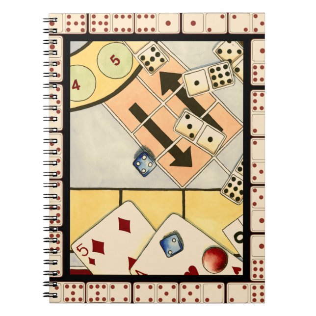 Caderno Espiral Assórdio Embrulhado de Jogos de Oportunidade (Frente)