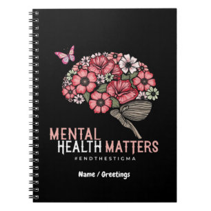 Caderno Espiral Assuntos de Saúde Mental Acabam com o Estigma, aum