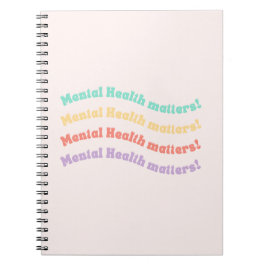 Caderno Espiral Assuntos de Saúde Mental | Doces De Pêssego Para R