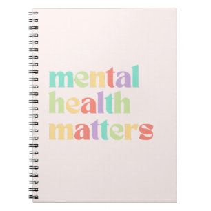 Caderno Espiral Assuntos de Saúde Mental Pêssego Misto de Cota R