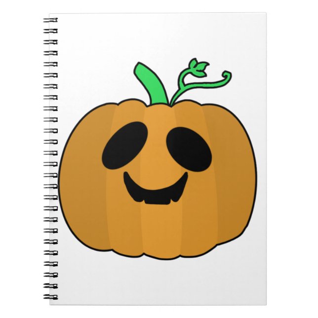 Caderno Espiral Assustador da Abóbora V2 (Frente)