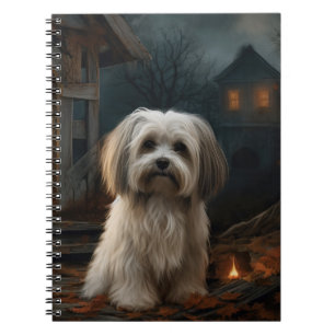 Caderno Espiral Assustador do Halloween no Havanês