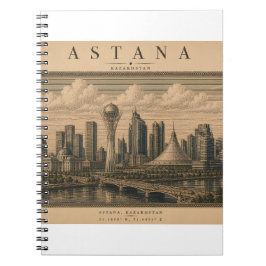 Caderno Espiral Astana | Vintage Travel City Design