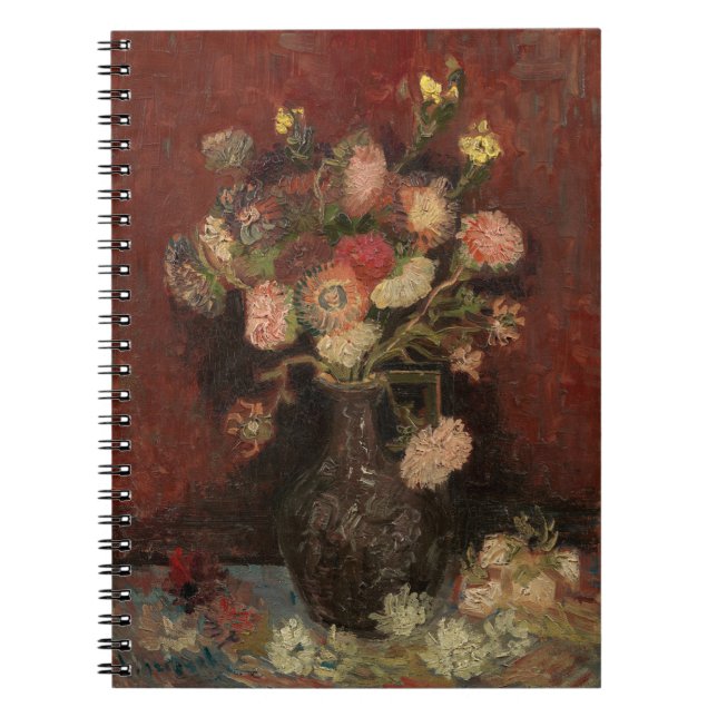 Caderno Espiral Astras e Gladíolos Chineses | Vincent van Gogh (Frente)