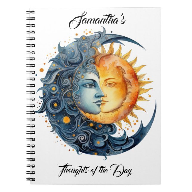 Caderno Espiral Astrologia da criatividade da tranquilidade da lua (Frente)