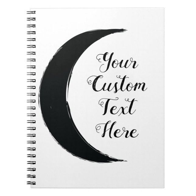 Caderno Espiral Astrologia da Lua Mágica do Crescente Negro  (Frente)
