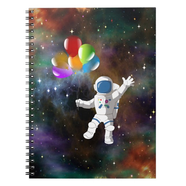 Caderno Espiral Astronauta com Balões (Frente)