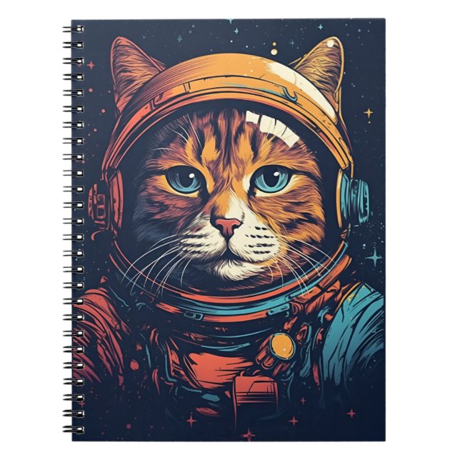 Caderno Espiral Astronauta de Gato (Frente)