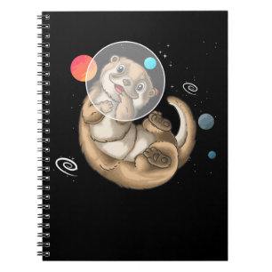 Caderno Espiral Astronauta de Lontra do Mar do Espaço