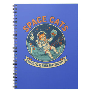 Caderno Espiral Astronauta Gato Espacial