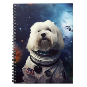 Caderno Espiral Astronauta Havanês na Escola de Crianças Espaciais